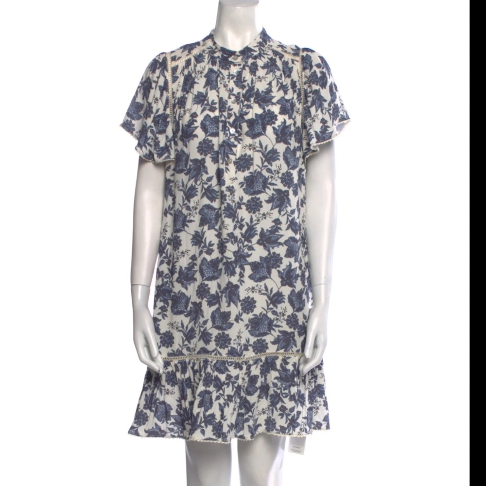Floral Black and White Dress